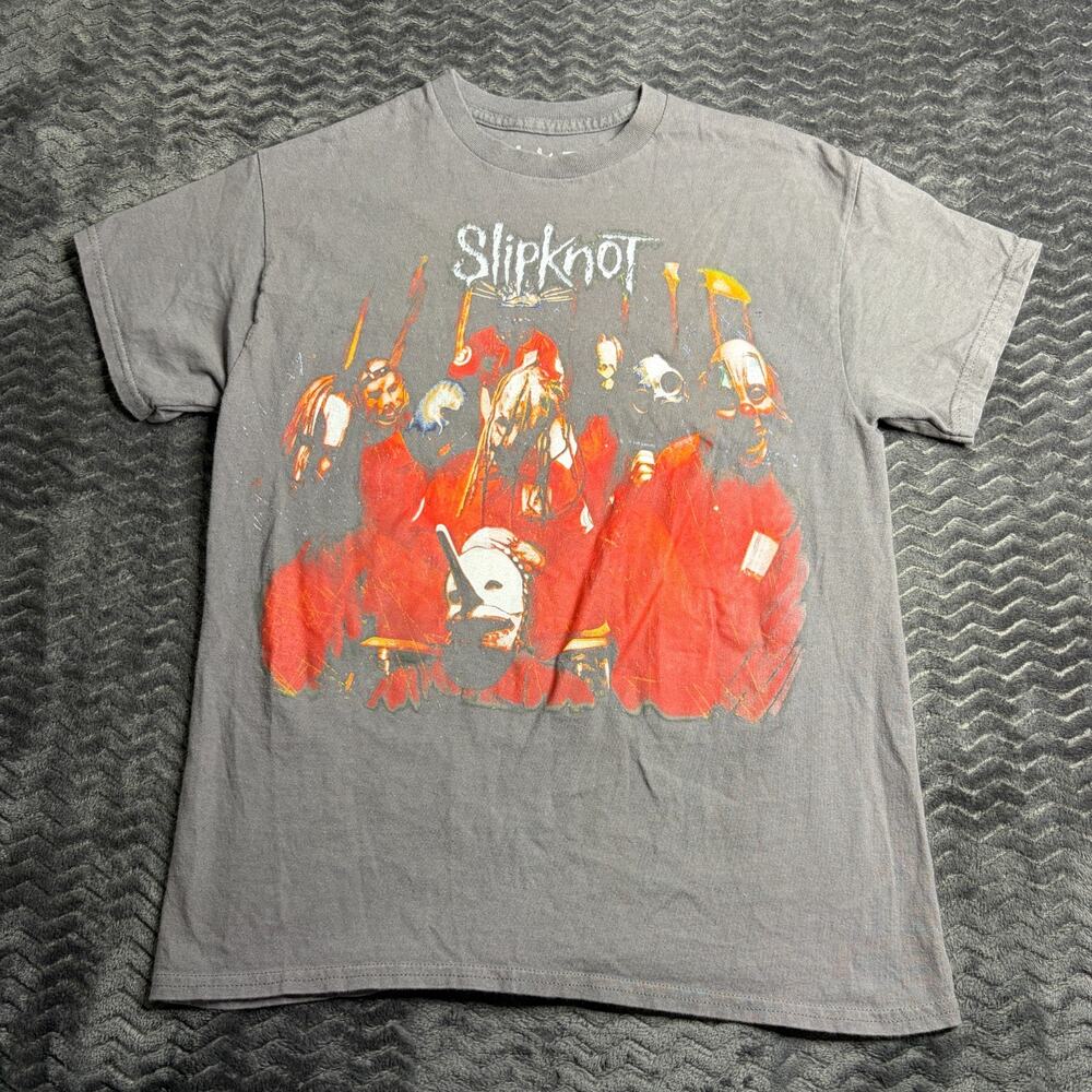 Slipknot T Shirt size M gray Tour Tee Band Group